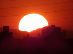 徳右衛門岳と景信山谷相の夕日