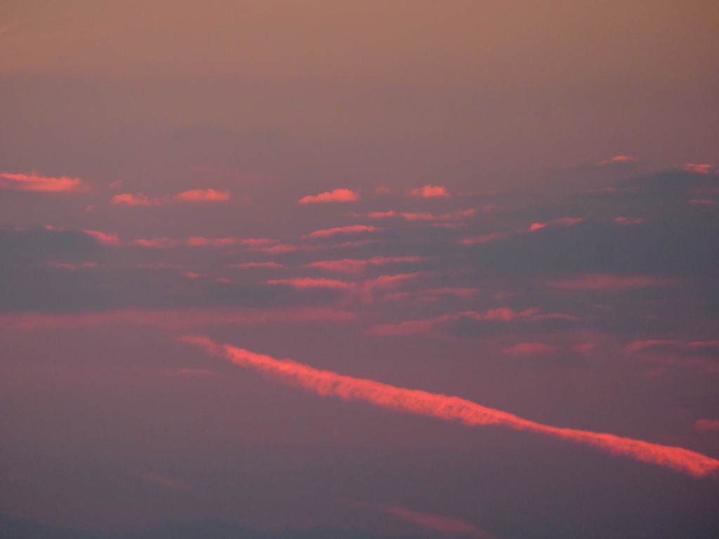 ’22新年の夕焼けの赤銅雲