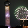 足立区から見た’24隅田川第一会場の花火７