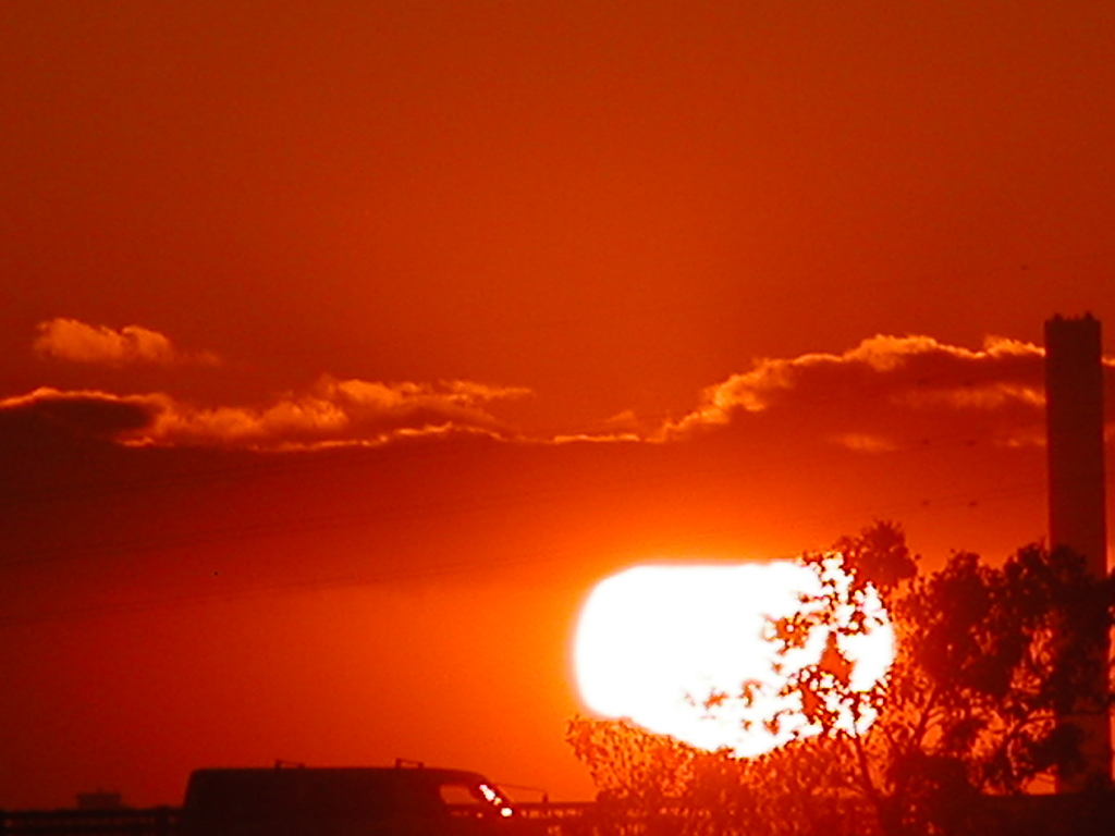 橋の上の夕日５