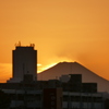 蛭ヶ岳と富士山の夕景