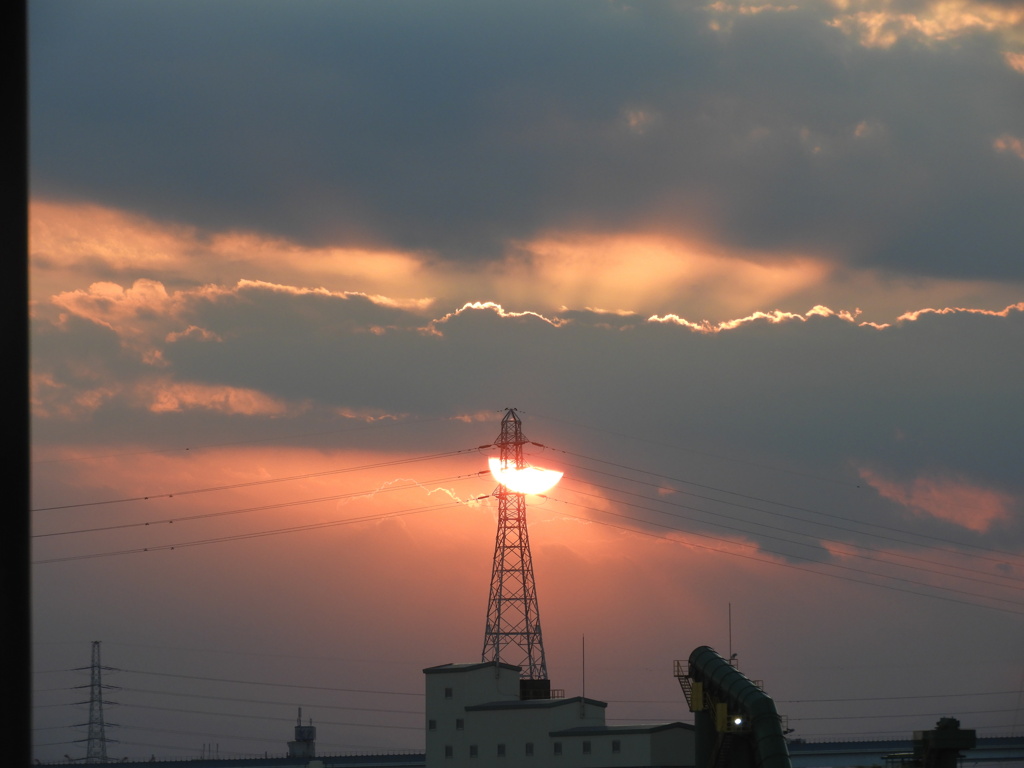 隅田川尾竹橋の夕日