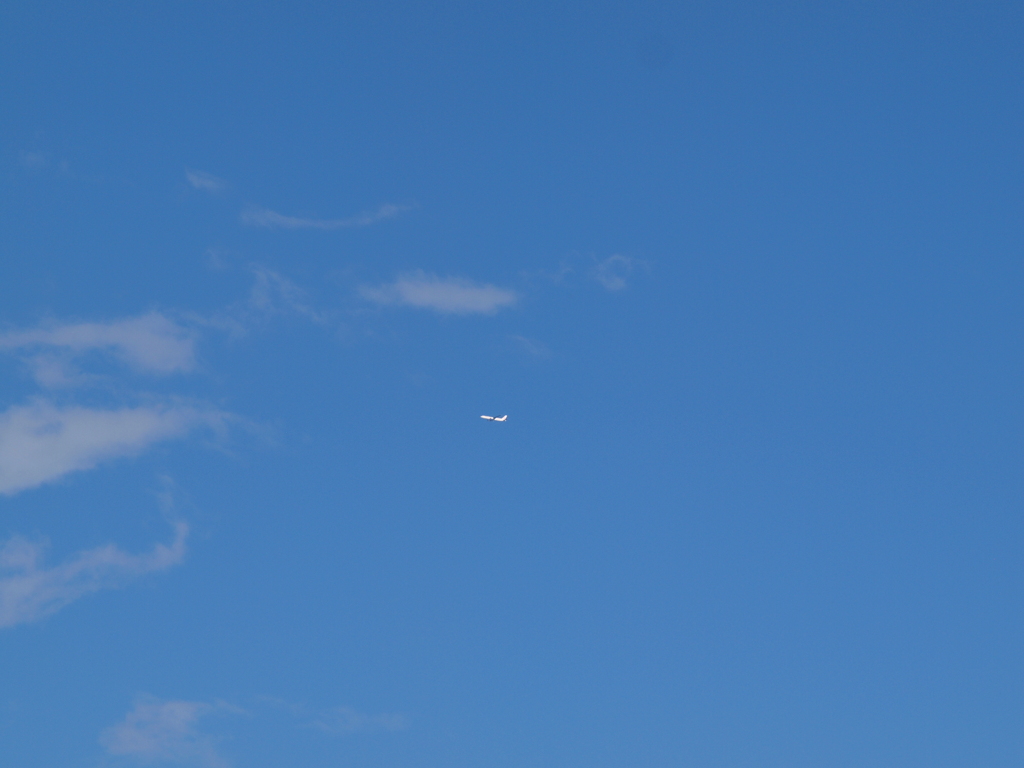 600ミリで空の航空機