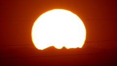 天目山の夕日
