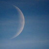 夕方の雲と月齢4.5