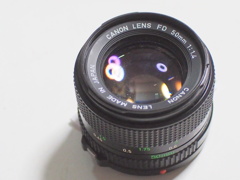 キャノンFD50ミリF1.4単焦点レンズ