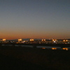 4k連写の一枚の荒川の高速高架の夜景