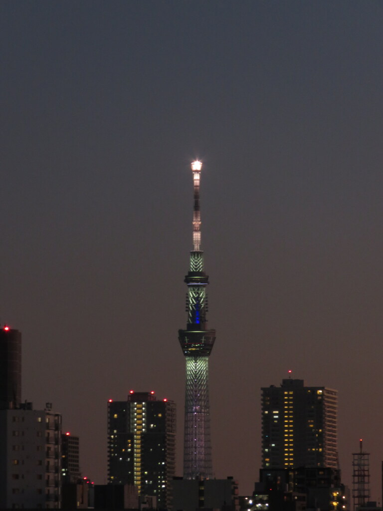’23元日の荒川土手から東京スカイツリー