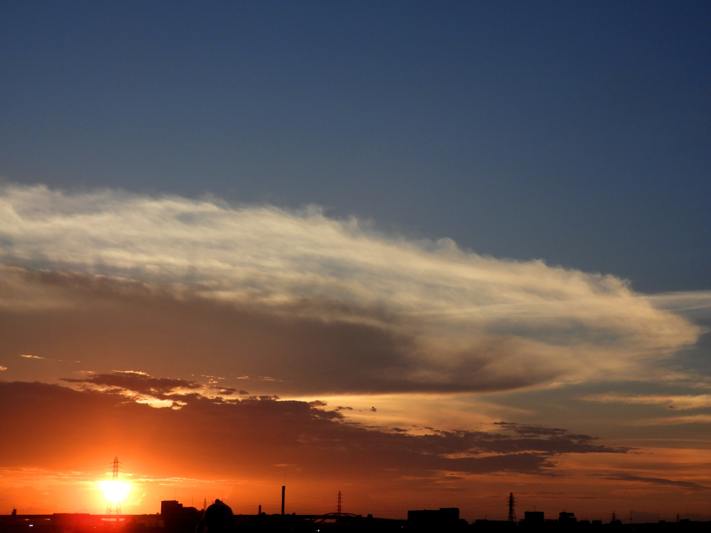 尾竹橋から隅田川の夕景