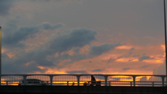尾竹橋の夕雲