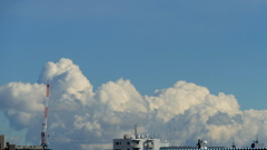 隅田川東の新春の積雲