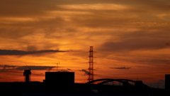 隅田川鉄塔の夕焼け