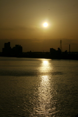 隅田川の夕日