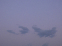 夕方のパープル雲