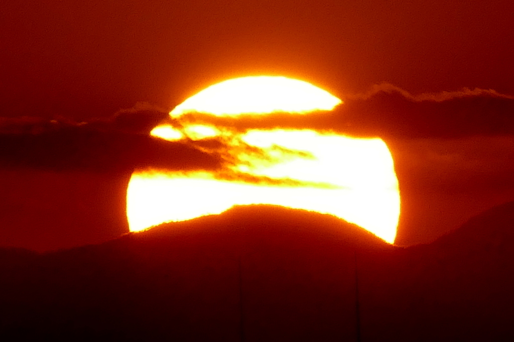 丹沢山の夕日