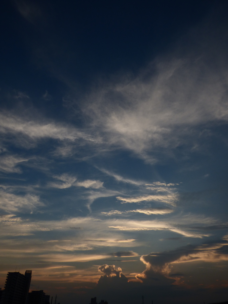 夕方の色々雲