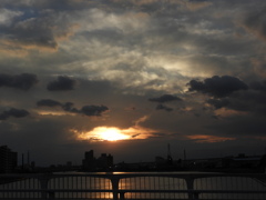 隅田川尾竹橋の夕景