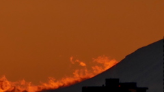 富士宝永に沸くゆう雲