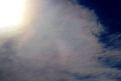 荒川区町屋のビル影の彩雲