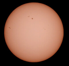 '22.12.30.14:29.の5枚を重ね画像処理した太陽面