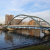 町屋側から隅田川の尾竹橋