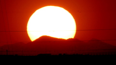 大持山頂夕日