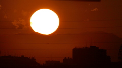 大菩薩峠左から入る夕日