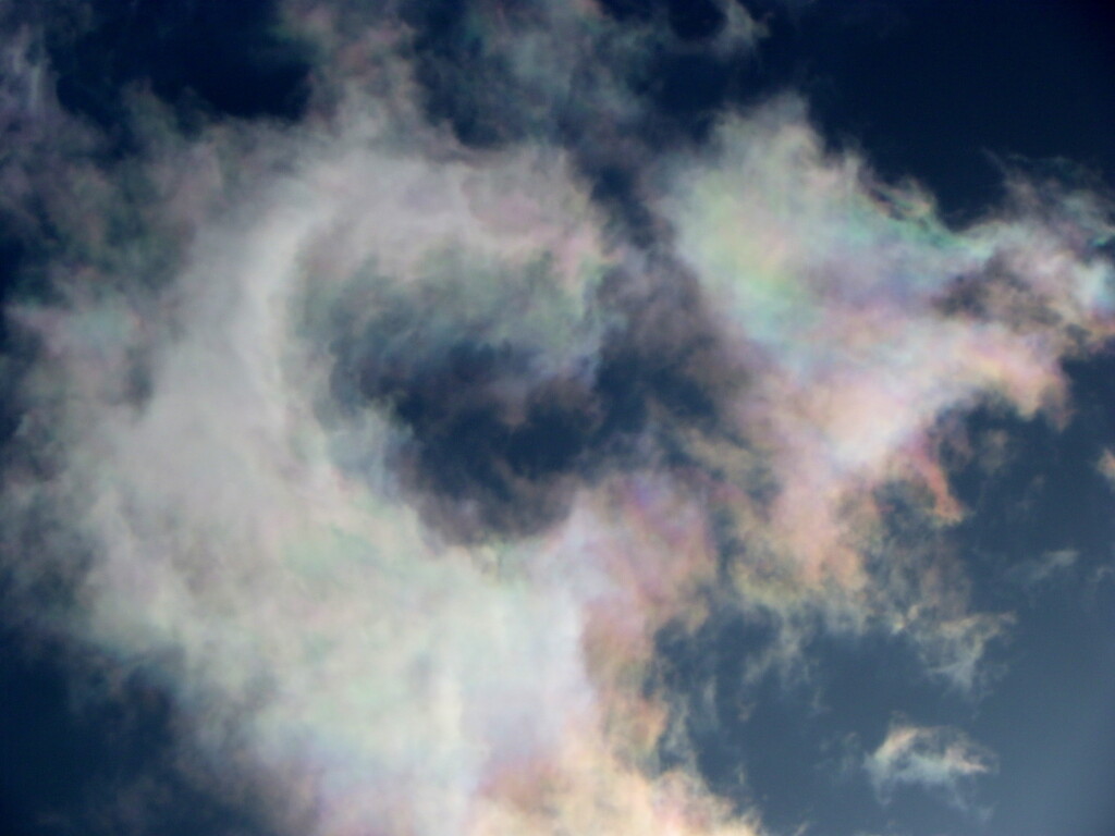 1屋根上の彩雲