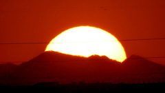大持山小持山の夕日