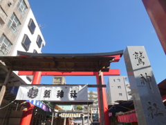 浅草の酉の市の神社の鳥居