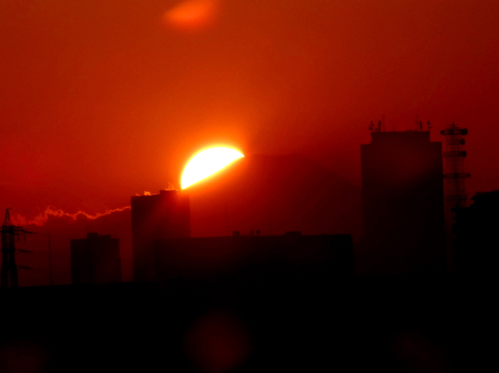 ’20.11.16富士山に掛かる夕日