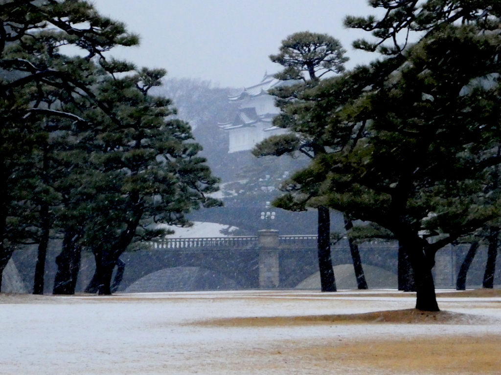 雪の二重橋