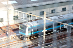 田端の高台から見える西日暮里からJR京浜東北