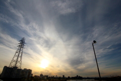 西新井橋から西の空