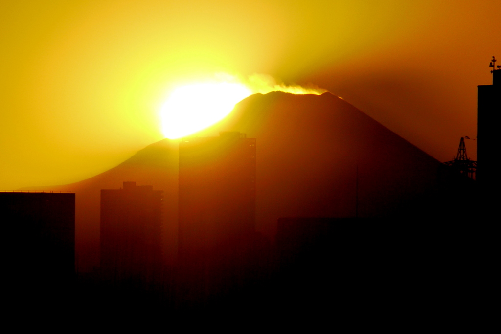 ダイヤモンド富士山腹の始まり