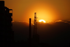 隅田川尾竹橋の夕日