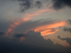 夕日の上