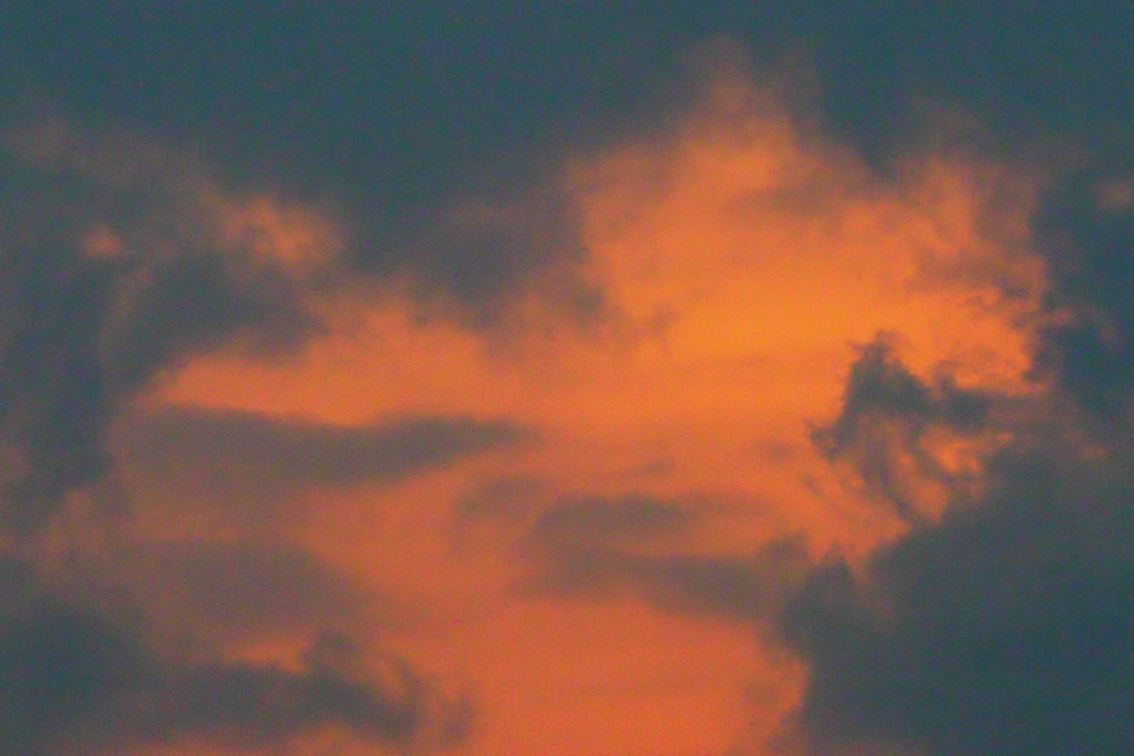 隅田川の遠くの夕焼け