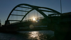 隅田川尾竹橋の夕日