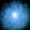 月明かりの彩雲