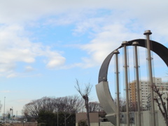 千住桜木ワンドから桜木2丁目公園の青空