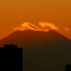 荒川土手の富士山と雲