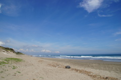 鉾田方面に向かう海岸線の風景