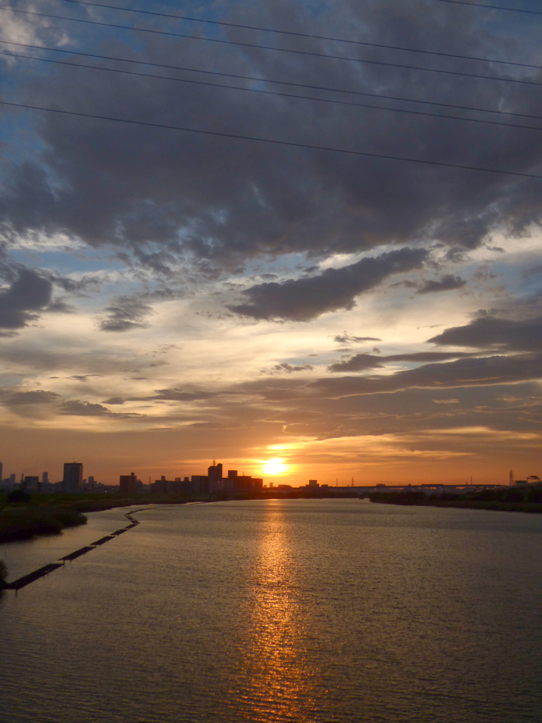 '22.10.4の荒川の夕日