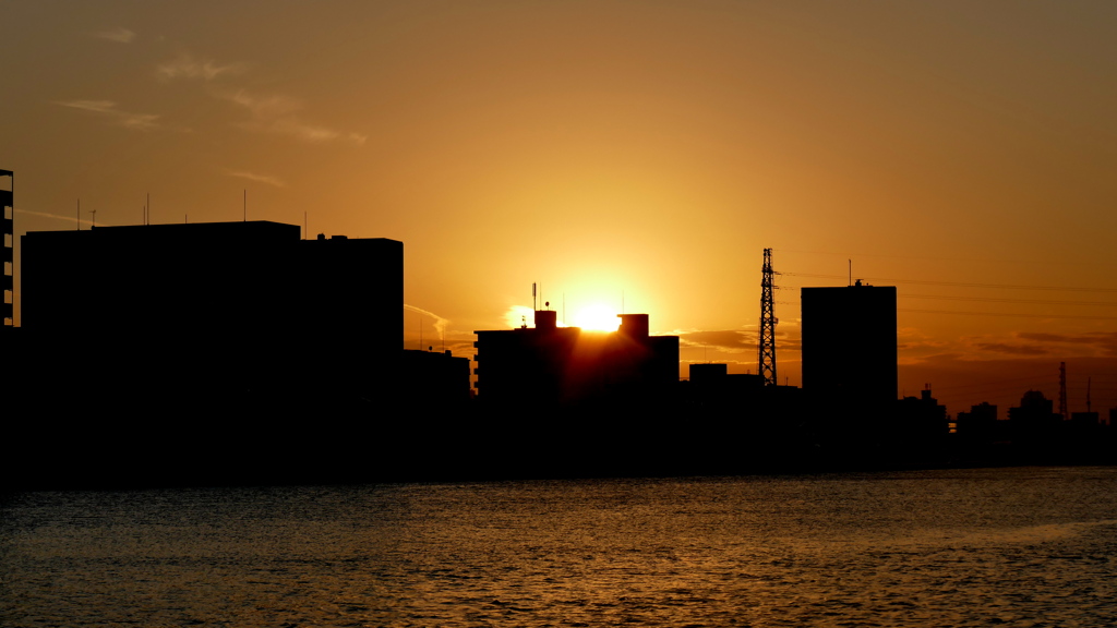 隅田川の夕日