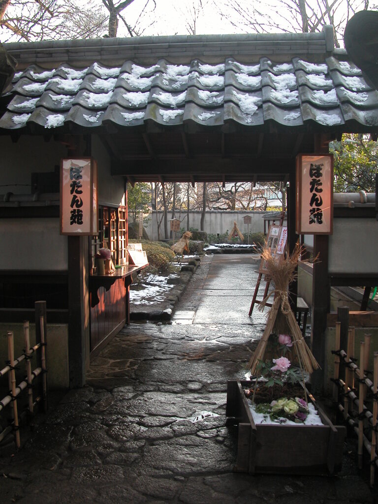 雪の日上野の牡丹苑へ