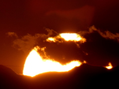 ’21.12.18.の丹沢山系の夕日