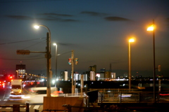 荒川土手の夜景
