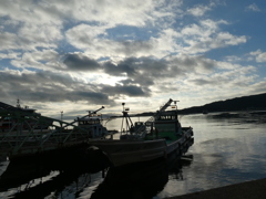 広島湾の早朝の雲