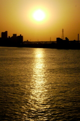 隅田川の夕日